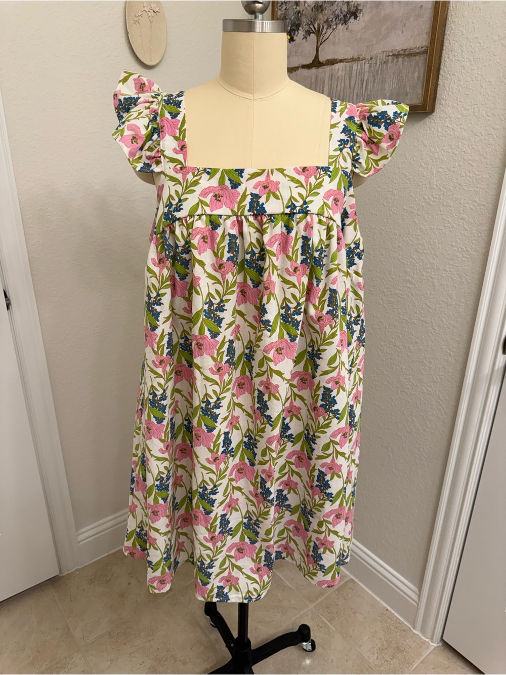 Perch Blu-pepper Linen blend dress sz 1X NWOT